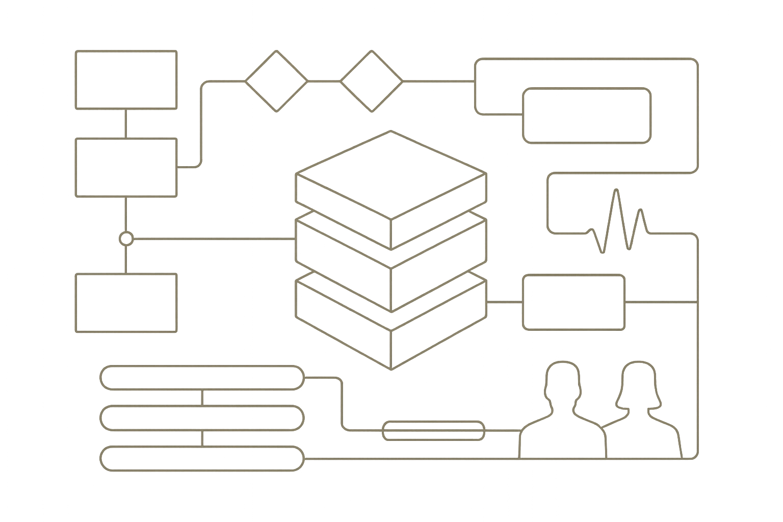 Dark gold owned operating system blueprint visual